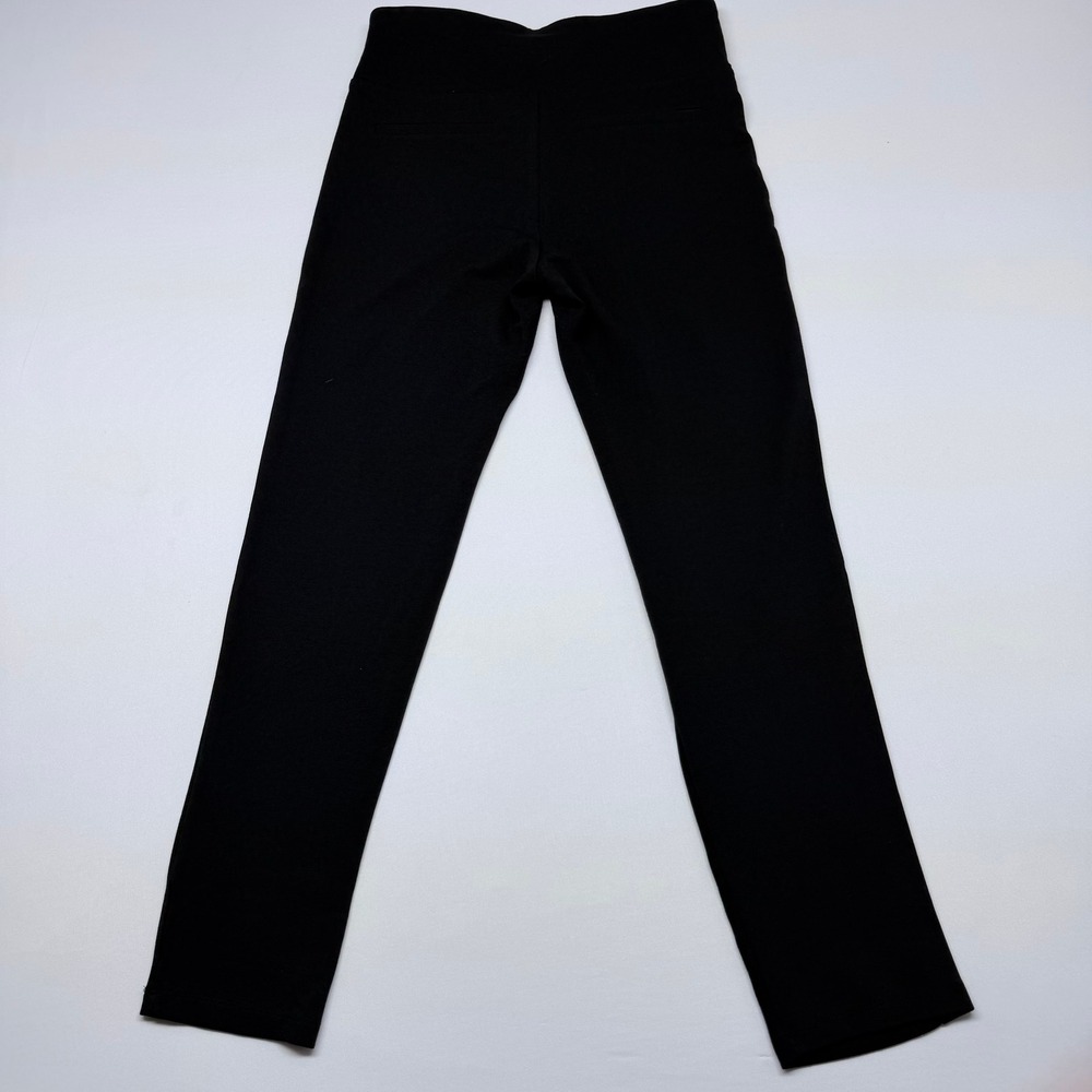 Active USA Black Ponte Knit High Waisted Pull On Leggings  Womens Medium